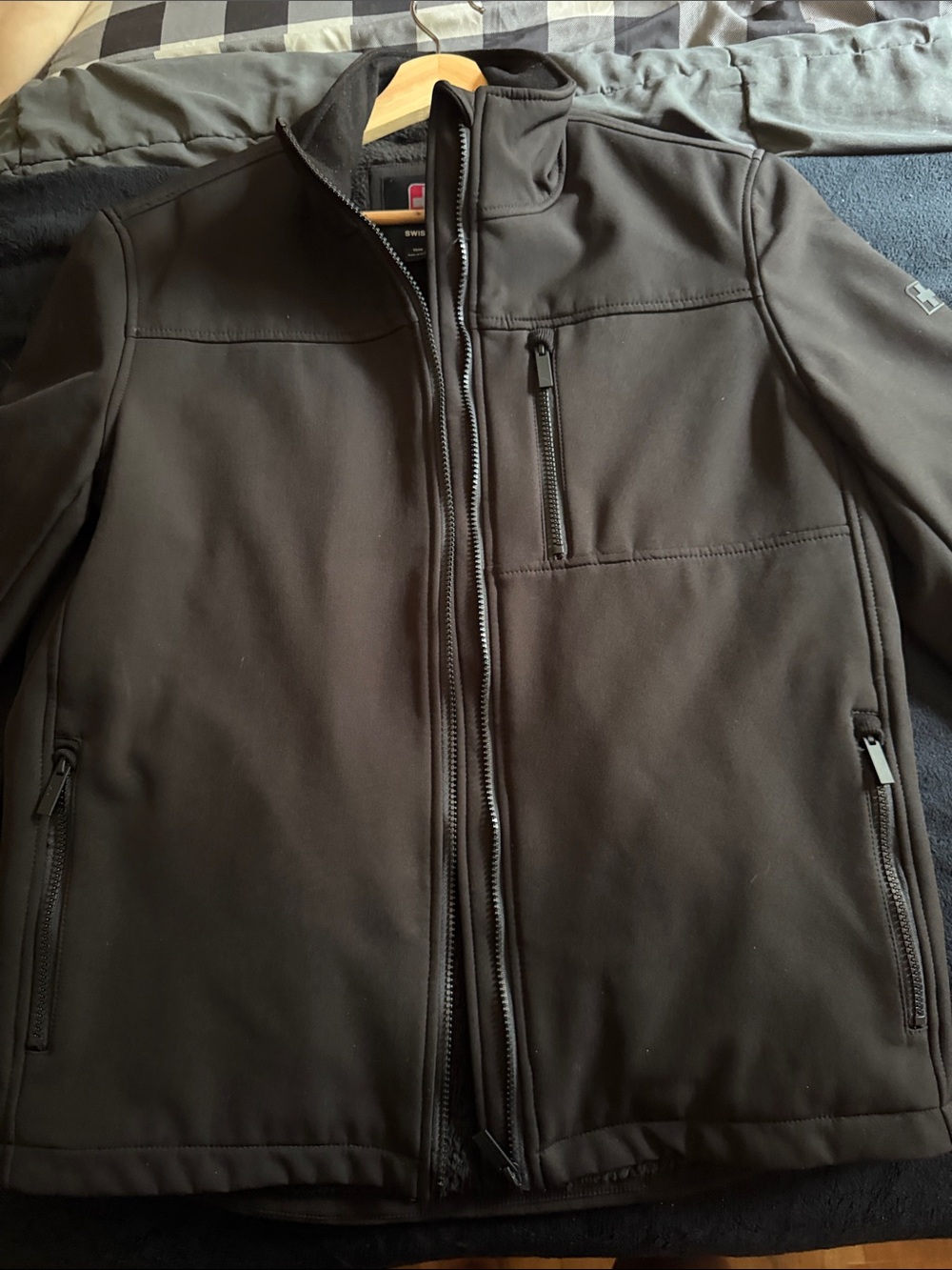 Swiss Tech Black Softshell Performance Jacket